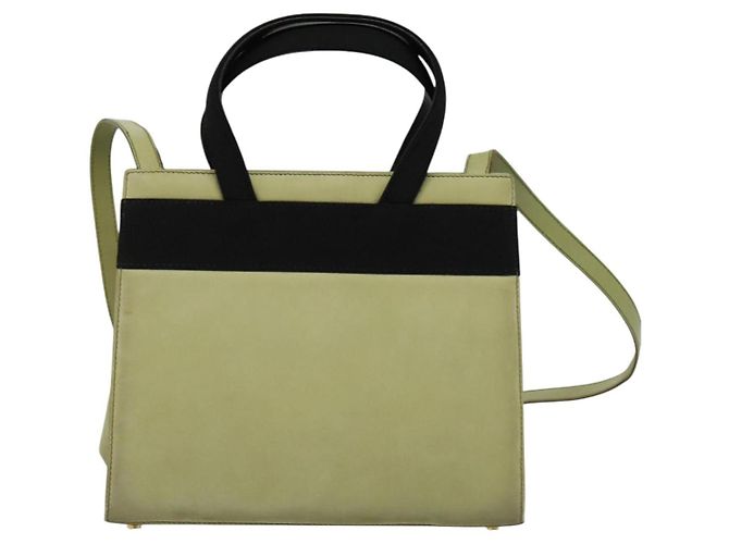 Borsa a mano Vala in suede 2 in 1 beige e oro Auth sw1296 di Salvatore Ferragamo D'oro - vista 3