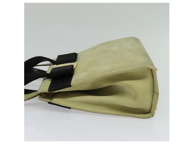 Borsa a mano Vala in suede 2 in 1 beige e oro Auth sw1296 di Salvatore Ferragamo D'oro - vista 4