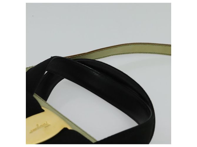 Borsa a mano Vala in suede 2 in 1 beige e oro Auth sw1296 di Salvatore Ferragamo D'oro - vista 8
