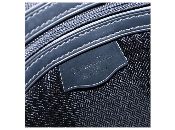 Borsa a Spalla in Tela Trotter Christian Dior Nero Oro Auth BA4192 D'oro - vista 15