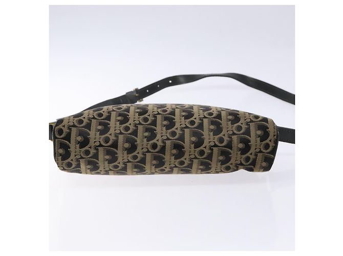 Borsa a Spalla in Tela Trotter Christian Dior Nero Oro Auth BA4192 D'oro - vista 9