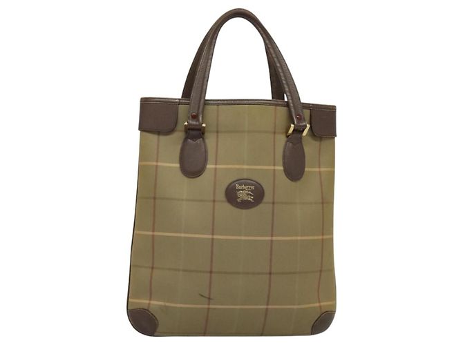 Autre Marque Borsa Tote Burberrys Nova Check in tela beige oro Auth ep9944 D'oro - vista 2