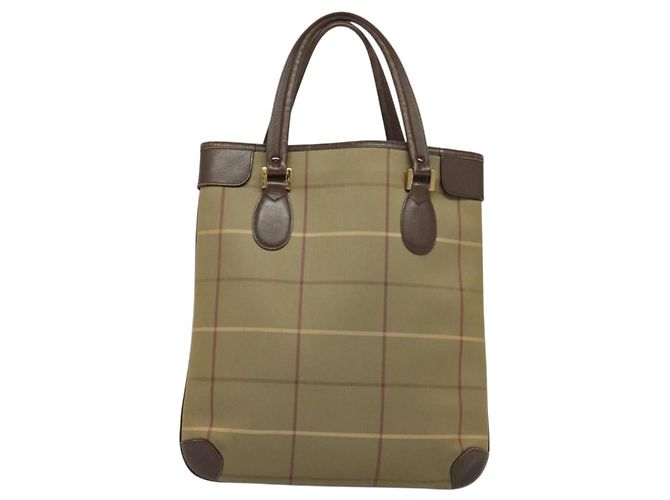 Autre Marque Borsa Tote Burberrys Nova Check in tela beige oro Auth ep9944 D'oro - vista 3