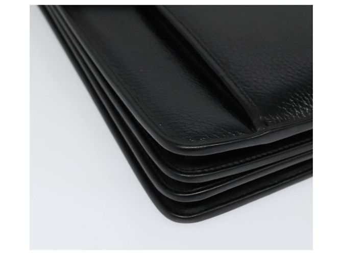 Borsa da lavoro in pelle nera e argento Gianni Versace Auth bs28153 Nero - vista 10