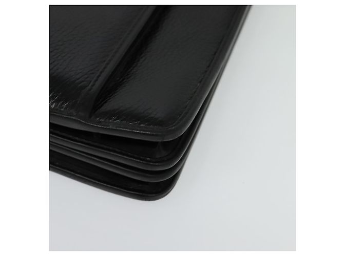 Borsa da lavoro in pelle nera e argento Gianni Versace Auth bs28153 Nero - vista 11