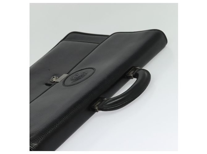 Borsa da lavoro in pelle nera e argento Gianni Versace Auth bs28153 Nero - vista 6