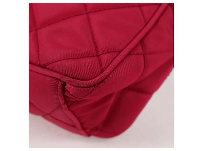 PRADA Borsa a Catena Nylon 2in1 Rosa Argento Auth 135510V - vista 12