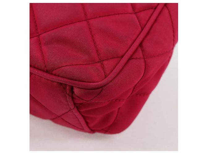 PRADA Borsa a Catena Nylon 2in1 Rosa Argento Auth 135510V - vista 14