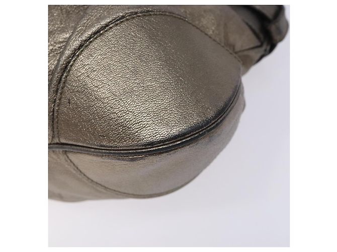 Borsa a mano in pelle Gancini Salvatore Ferragamo Argento Oro Auth 133160 D'oro - vista 10