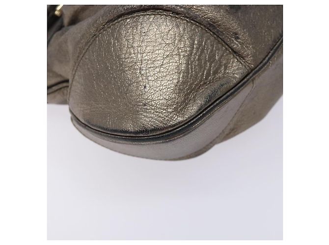 Borsa a mano in pelle Gancini Salvatore Ferragamo Argento Oro Auth 133160 D'oro - vista 11