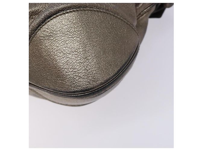 Borsa a mano in pelle Gancini Salvatore Ferragamo Argento Oro Auth 133160 D'oro - vista 12