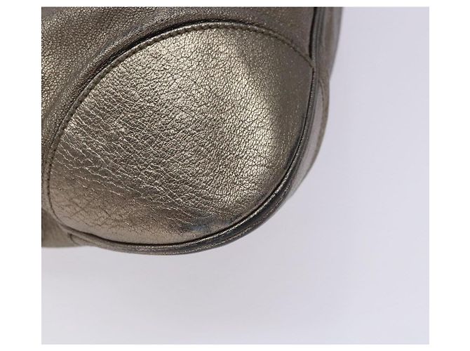 Borsa a mano in pelle Gancini Salvatore Ferragamo Argento Oro Auth 133160 D'oro - vista 13