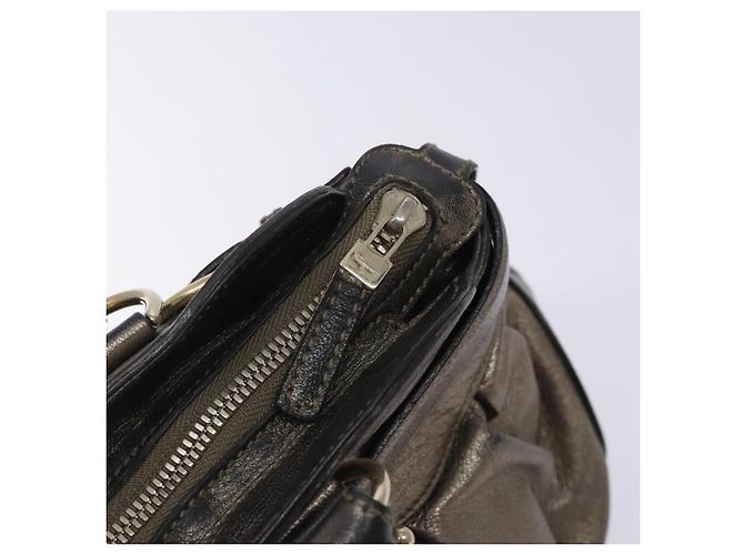 Borsa a mano in pelle Gancini Salvatore Ferragamo Argento Oro Auth 133160 D'oro - vista 16