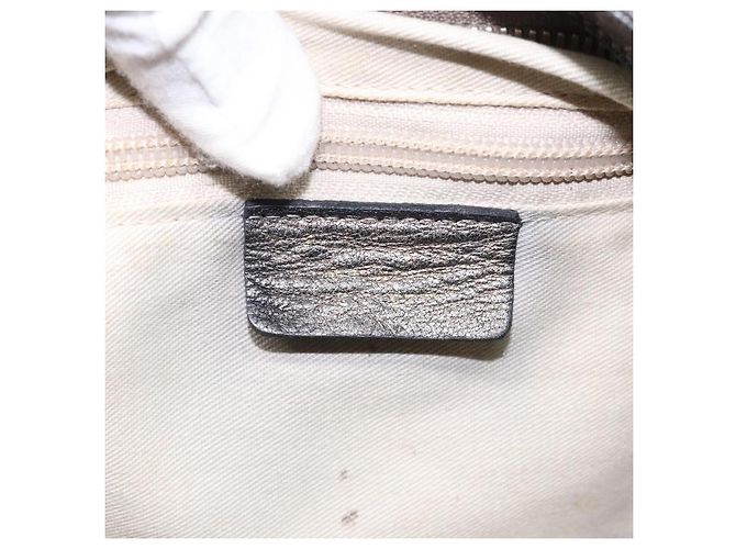 Borsa a mano in pelle Gancini Salvatore Ferragamo Argento Oro Auth 133160 D'oro - vista 17