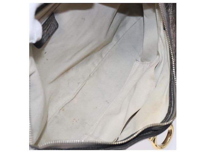 Borsa a mano in pelle Gancini Salvatore Ferragamo Argento Oro Auth 133160 D'oro - vista 18