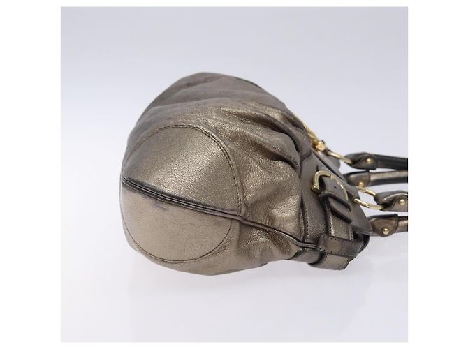 Borsa a mano in pelle Gancini Salvatore Ferragamo Argento Oro Auth 133160 D'oro - vista 4