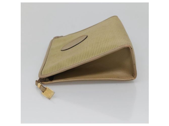 SAINT LAURENT Borsa Clutch 2Set Beige Marrone oro Auth am8873 D'oro - vista 12