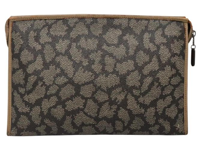 SAINT LAURENT Borsa Clutch 2Set Beige Marrone oro Auth am8873 D'oro - vista 3