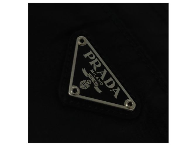 Borsa a Spalla PRADA Nylon Nero Argento Autentica ep9765 - vista 14