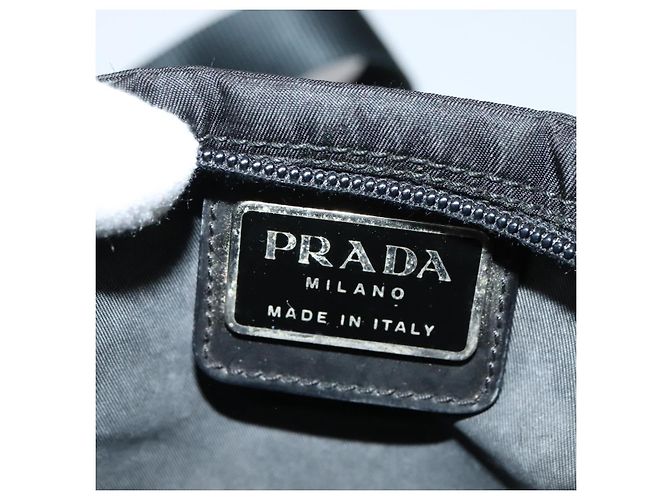 Borsa a Spalla PRADA Nylon Nero Argento Autentica ep9765 - vista 15