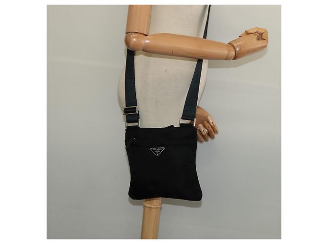 Borsa a Spalla PRADA Nylon Nero Argento Autentica ep9765 - vista 21