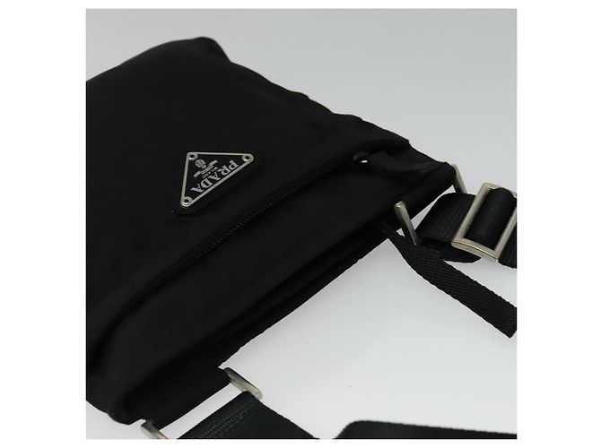 Borsa a Spalla PRADA Nylon Nero Argento Autentica ep9765 - vista 6