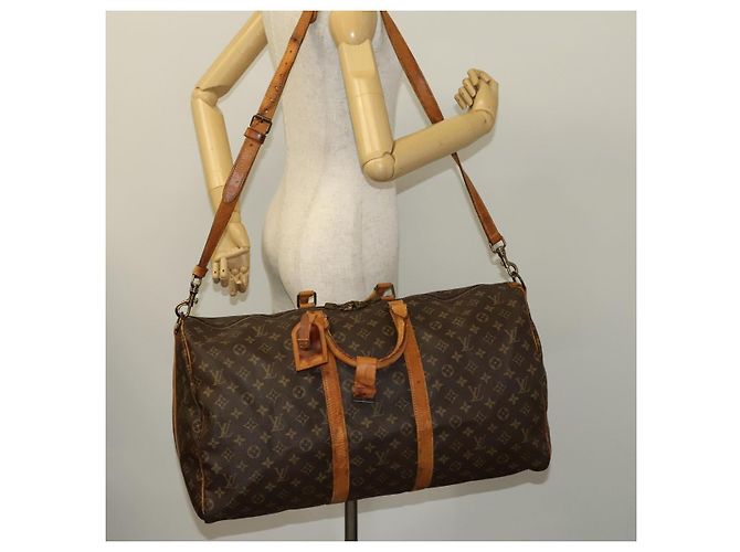 LOUIS VUITTON Monogram Keepall Bandouliere 55 Borsa Boston M41414 LV Auth 135536 Monogramma - vista 25