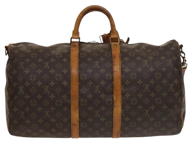 LOUIS VUITTON Monogram Keepall Bandouliere 55 Borsa Boston M41414 LV Auth 135536 Monogramma - vista 3