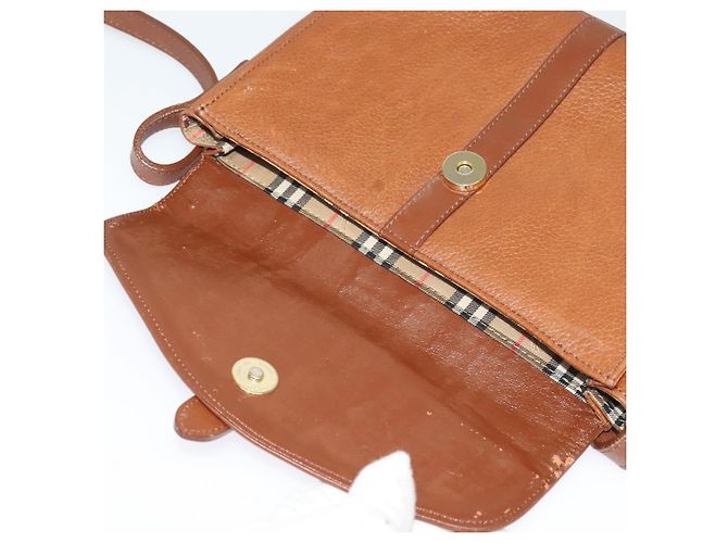 Autre Marque Borsa a Spalla Burberrys in Pelle Marrone Oro Auth ep10007 D'oro - vista 15