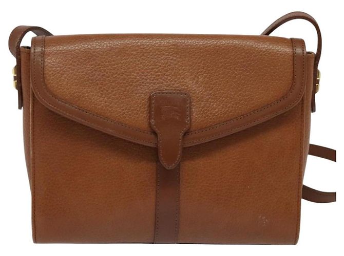 Autre Marque Borsa a Spalla Burberrys in Pelle Marrone Oro Auth ep10007 D'oro - vista 2