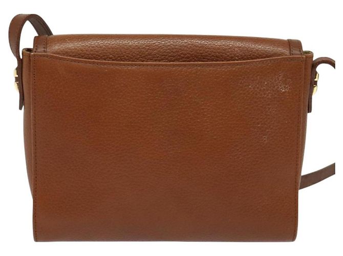 Autre Marque Borsa a Spalla Burberrys in Pelle Marrone Oro Auth ep10007 D'oro - vista 3