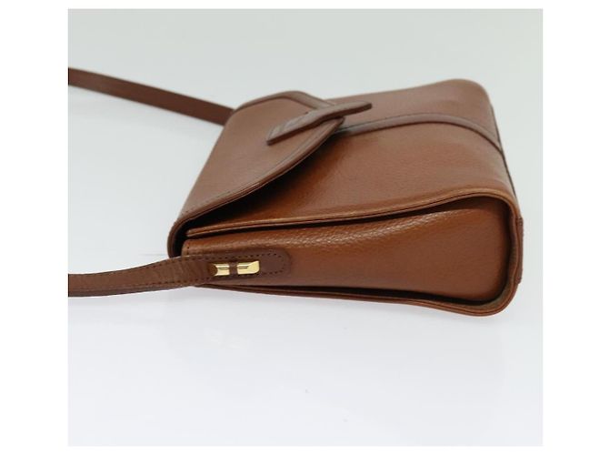 Autre Marque Borsa a Spalla Burberrys in Pelle Marrone Oro Auth ep10007 D'oro - vista 4