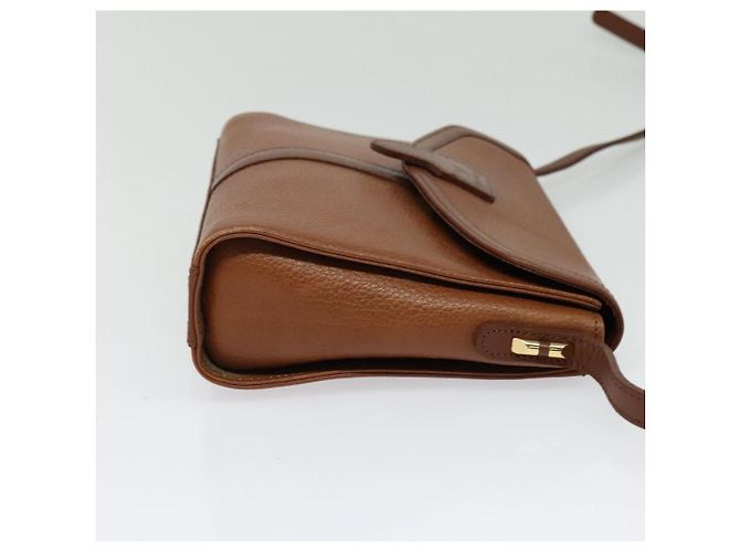 Autre Marque Borsa a Spalla Burberrys in Pelle Marrone Oro Auth ep10007 D'oro - vista 5
