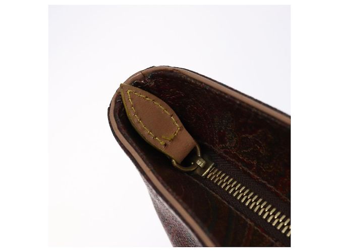 Borsa Tote ETRO in PVC marrone e oro Auth am8891 D'oro - vista 15