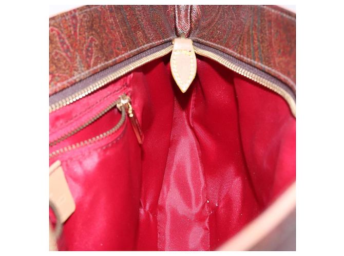 Borsa Tote ETRO in PVC marrone e oro Auth am8891 D'oro - vista 18