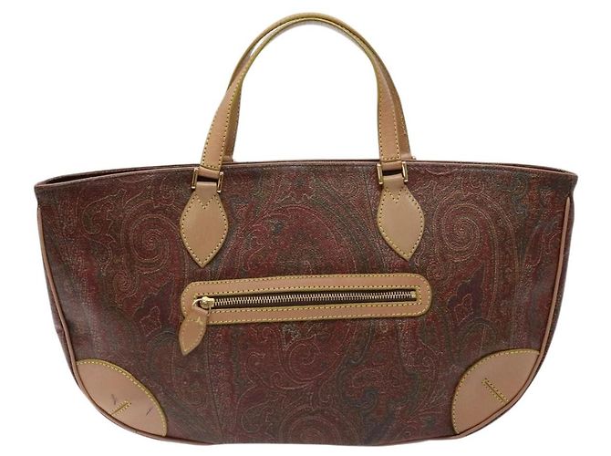Borsa Tote ETRO in PVC marrone e oro Auth am8891 D'oro - vista 2