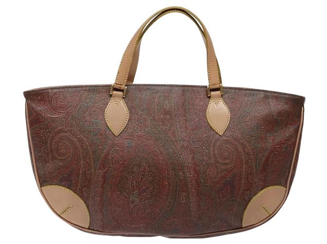 Borsa Tote ETRO in PVC marrone e oro Auth am8891 D'oro - vista 3
