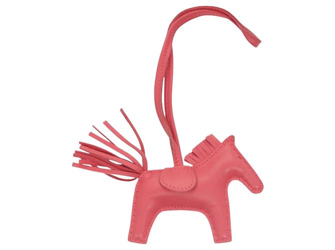 Hermès HERMES Rodeo Charm PM Charm Pelle Rosa Auth 135937 - vista 3