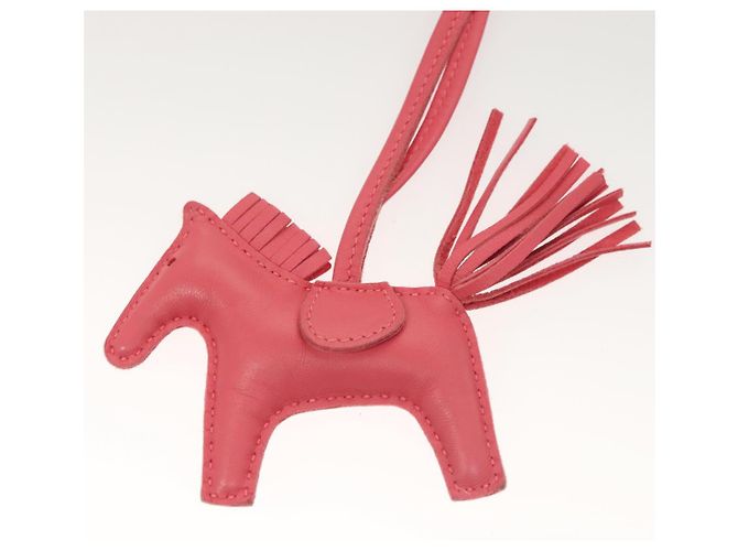 Hermès HERMES Rodeo Charm PM Charm Pelle Rosa Auth 135937 - vista 5
