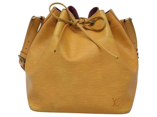 Noe LOUIS VUITTON Borsa a Spalla Petit Noé Epi Gialla M44109 LV Auth sw1355 Giallo - vista 13