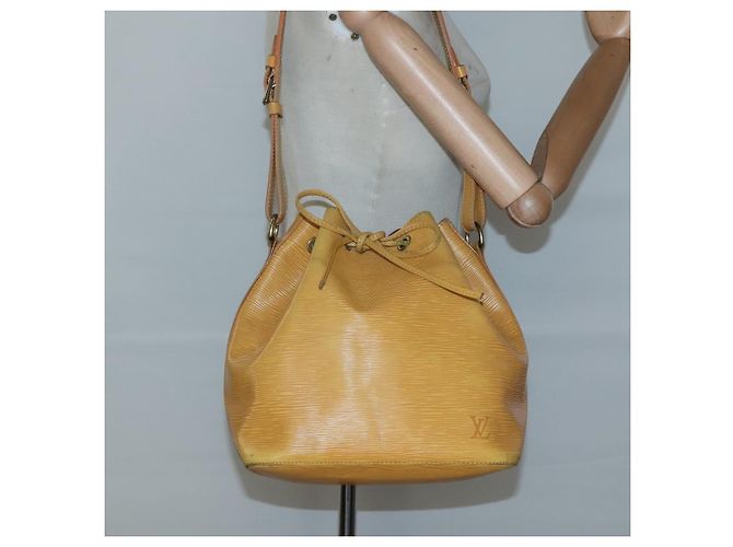 Noe LOUIS VUITTON Borsa a Spalla Petit Noé Epi Gialla M44109 LV Auth sw1355 Giallo - vista 20