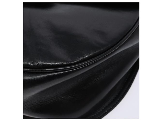 Borsa a Spalla Gancini in Pelle Nera e Oro Auth BA4219 di Salvatore Ferragamo Nero D'oro - vista 10