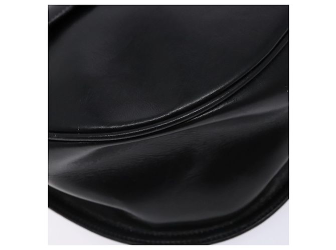 Borsa a Spalla Gancini in Pelle Nera e Oro Auth BA4219 di Salvatore Ferragamo Nero D'oro - vista 11