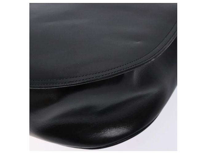 Borsa a Spalla Gancini in Pelle Nera e Oro Auth BA4219 di Salvatore Ferragamo Nero D'oro - vista 12
