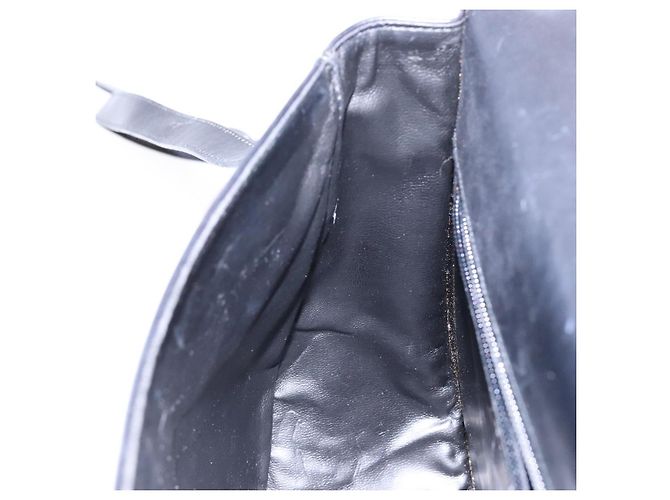 Borsa a Spalla Gancini in Pelle Nera e Oro Auth BA4219 di Salvatore Ferragamo Nero D'oro - vista 19