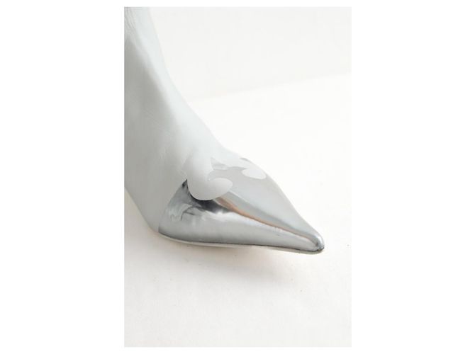 Bruno Magli Botas de cuero blancas - vista 6