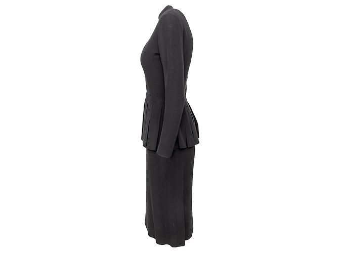 Autre Marque Vestido Plisado Jean Patou Negro - vista 2