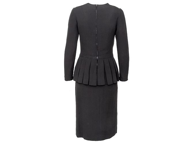 Autre Marque Vestido Plisado Jean Patou Negro - vista 3