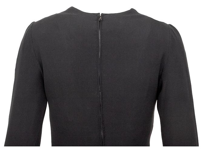 Autre Marque Vestido Plisado Jean Patou Negro - vista 6