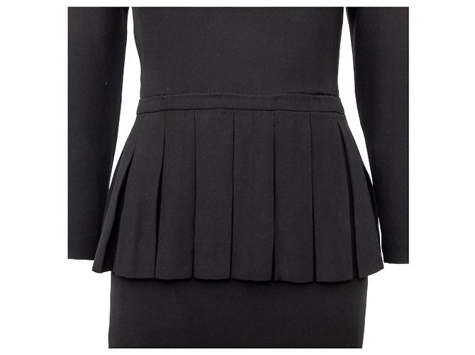Autre Marque Vestido Plisado Jean Patou Negro - vista 8